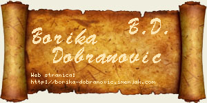 Borika Dobranović vizit kartica